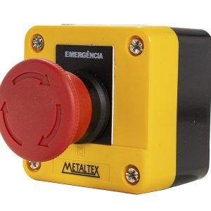 Caja plástica con botonera emergencia NC