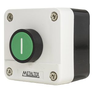 Caja plástica con botonera verde NA