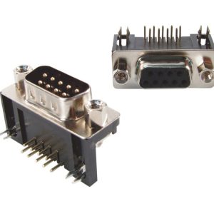 Conector D-mini ang. recto 09M macho
