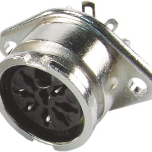 Conector circular hembra panel 8p