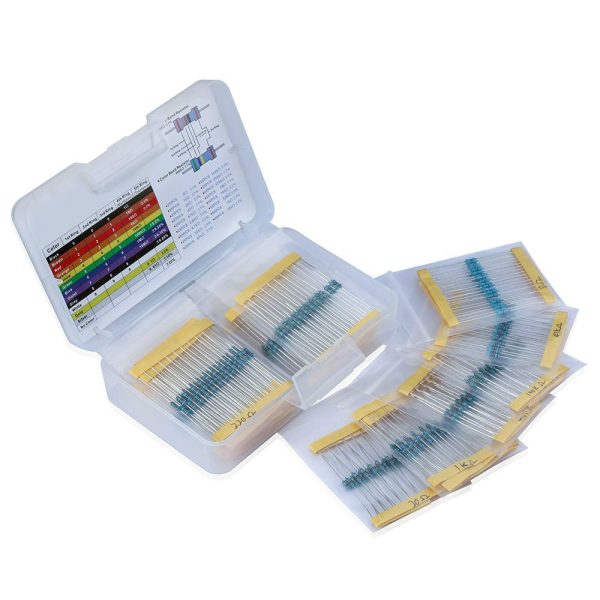 Kit resistencias 1/4w 17 valores 525u c/caja plástico - Imagen 2