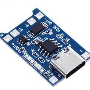 Módulo cargador pilas litio TP4056 c/protección entrada USB-C