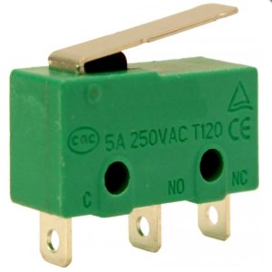 Microswitch miniatura 5A SPDT palanca corta