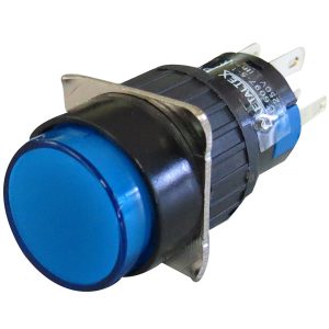 Comando P16 llave iluminada 220Vac inv x2 azul