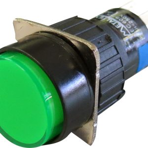 Comando P16 llave iluminada 220Vac inv x2 verde