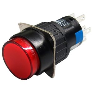Comando P16 llave iluminada 220Vac inv x2 rojo