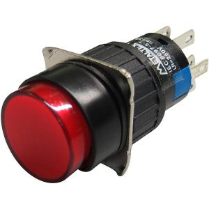 Comando P16 llave iluminada 24Vcc inv x2 rojo
