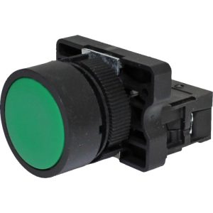 Comando P20 pulsador redondo verde +1NA