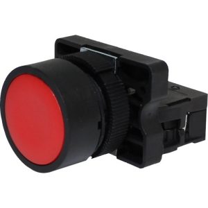 Comando P20 pulsador redondo rojo +1NC