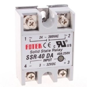 RELAY estado sólido 40A 3-32Vdc 24-380Vac