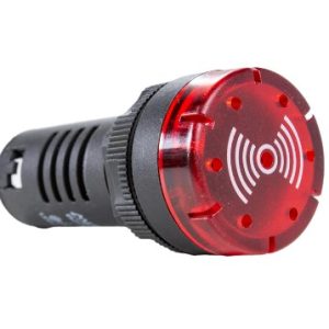 Señalizador sonoro+luminoso rojo pulsante 220Vac