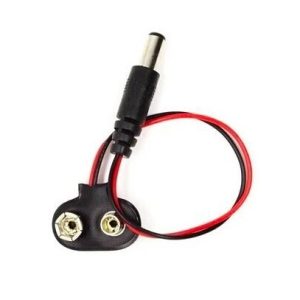 Portapila broche 9V con conector plug DC