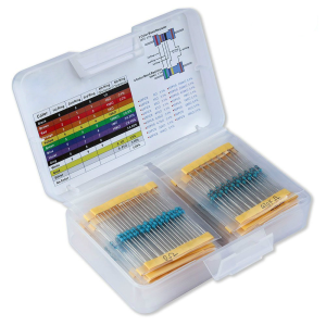 Kit resistencias 1/4w 17 valores 525u c/caja plástico