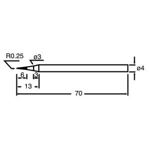Punta repuesto soldador S120NB / S118B / SI124 fina