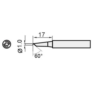 Punta repuesto soldador SS207 / SI130 estándar 1,0mm
