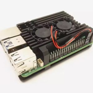 Caja para Raspberry PI5 aluminio con ventiladores (2)