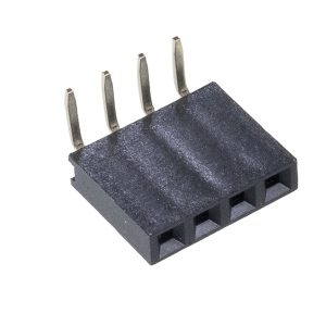 Conector tira hembra simple 4c 2.54mm 90°