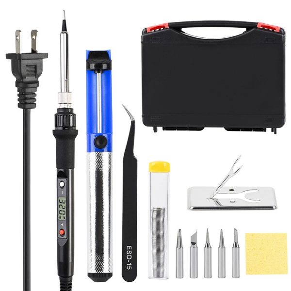Kit soldador 80w regulable con maletín