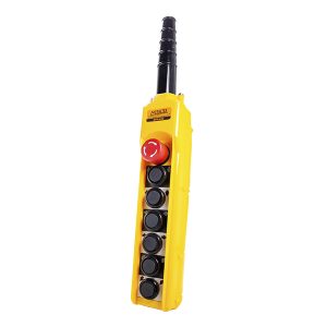 Botonera para grúa puente 6 controles + emergencia