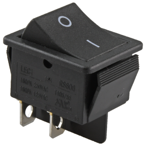 Llave bipolar 16A/250V tecla negra