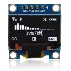 OLED 0.96" 128x64 4 pines i2C blanco