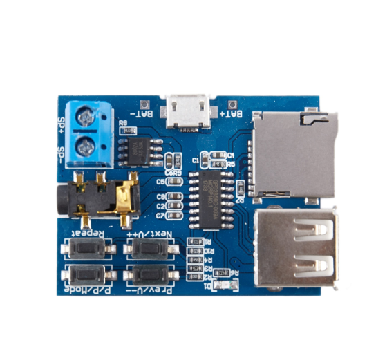 Módulo audio reproductor MP3 con amplificador USB y TF