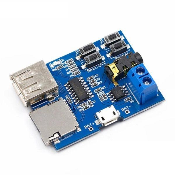 Módulo audio reproductor MP3 con amplificador USB y TF - Imagen 2